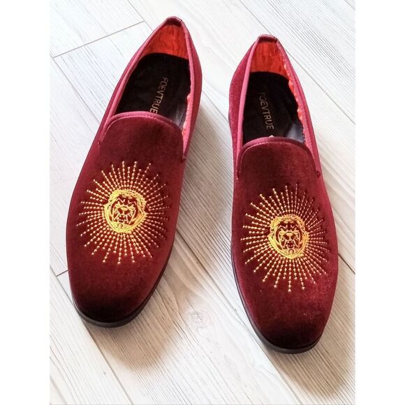 (R-4619) FOEVTRUE Mens Dress Loafers Velvet Wedding Party Prom Shoes Sz 48 (15) main image 4